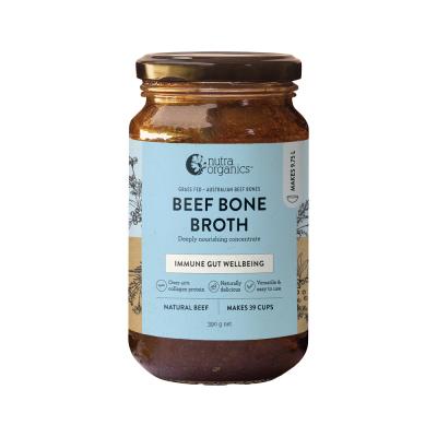 Nutra Organics Bone Broth Beef Concentrate Natural Beef 390g